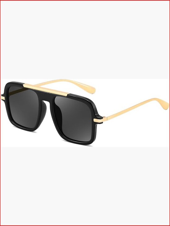 Retro Square Aviator Sunglasses with UV Protection main image 6